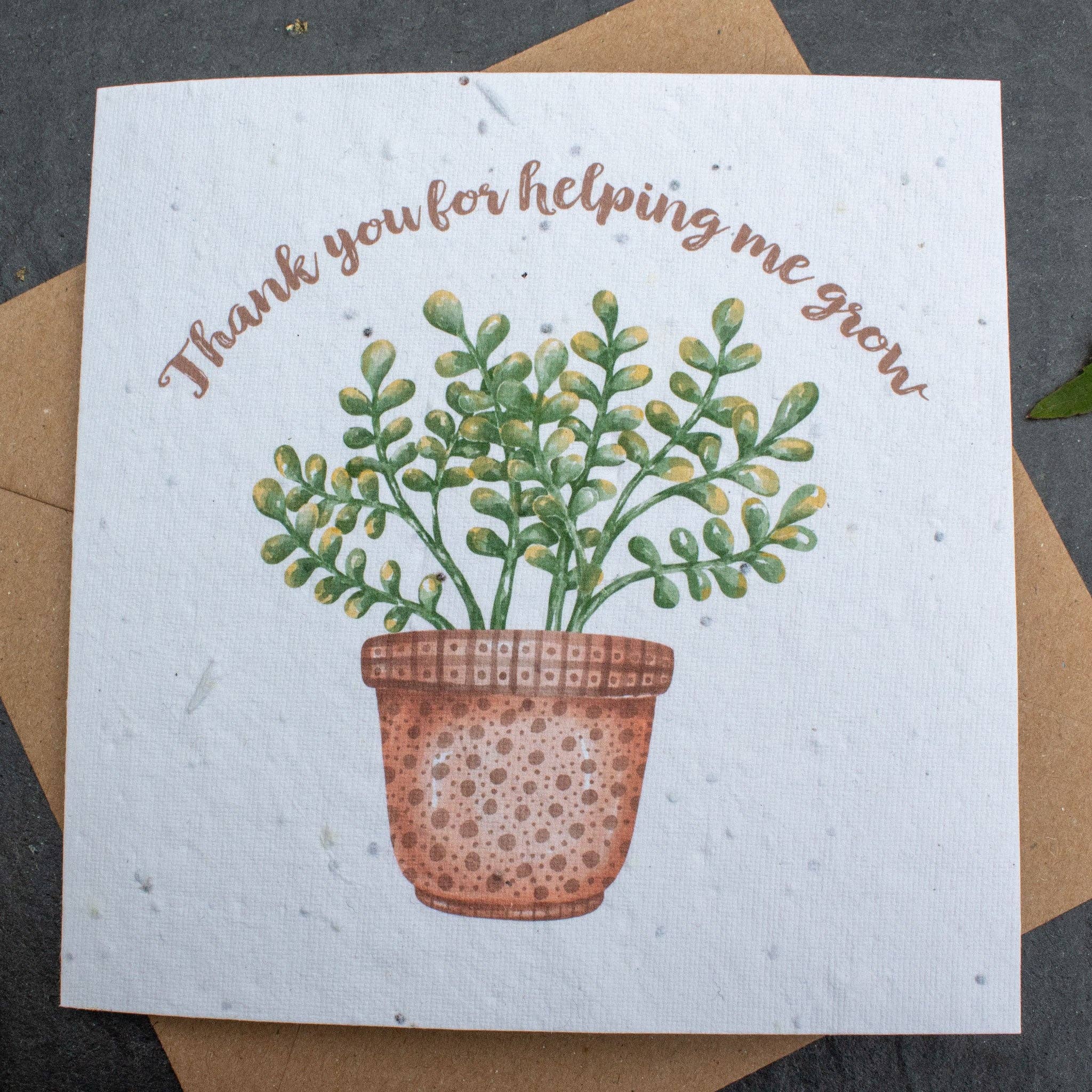 Plantable Card - Thank You For Helping Me Grow