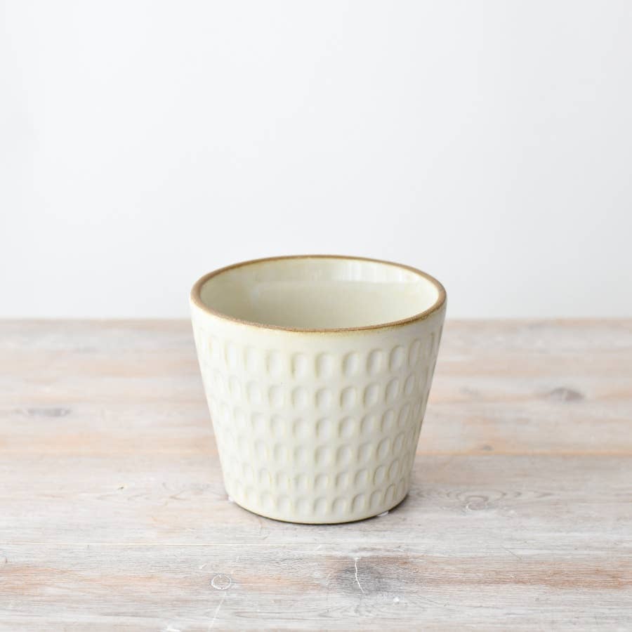 Cream Flower Pot Planter , 14cm