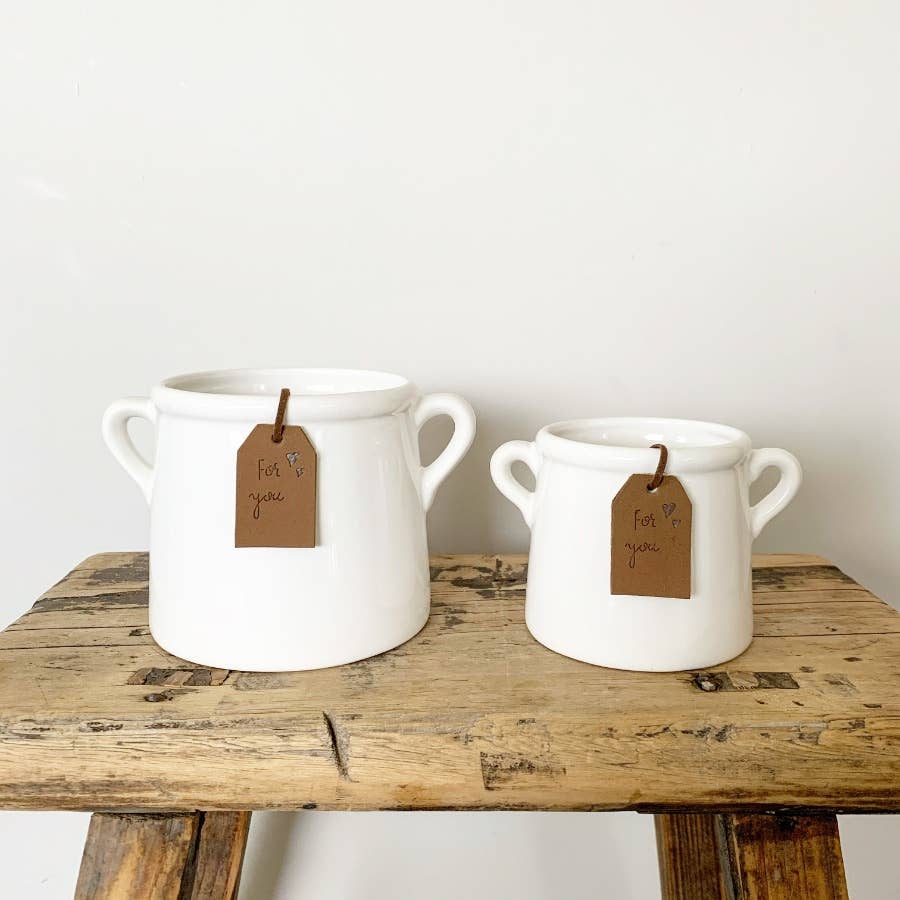 For You White Pot, 13cm
