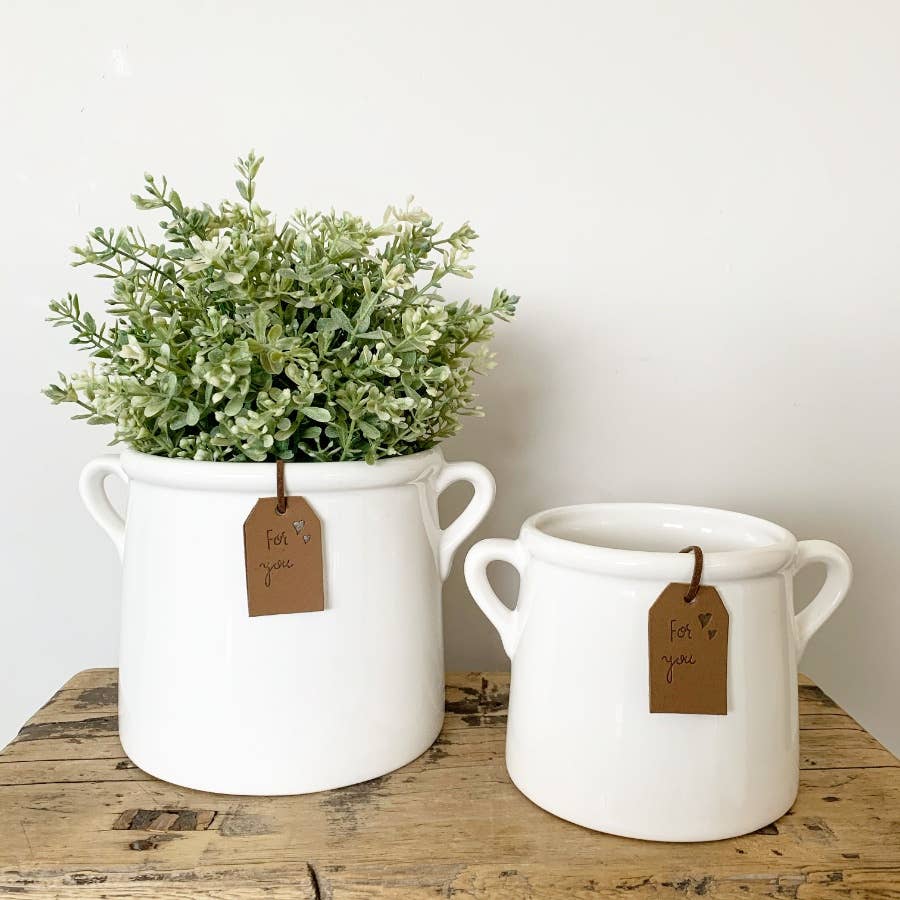 For You White Pot, 13cm