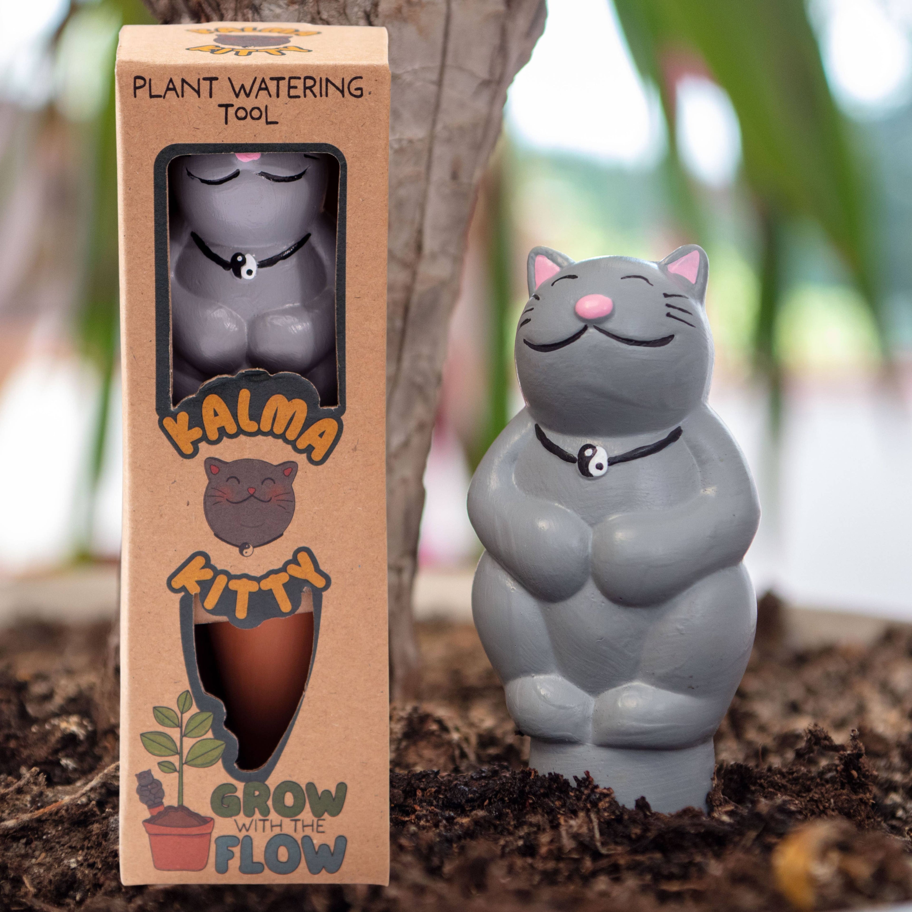 Grow with the Flow Kitty - Indoor House Plant Accessories