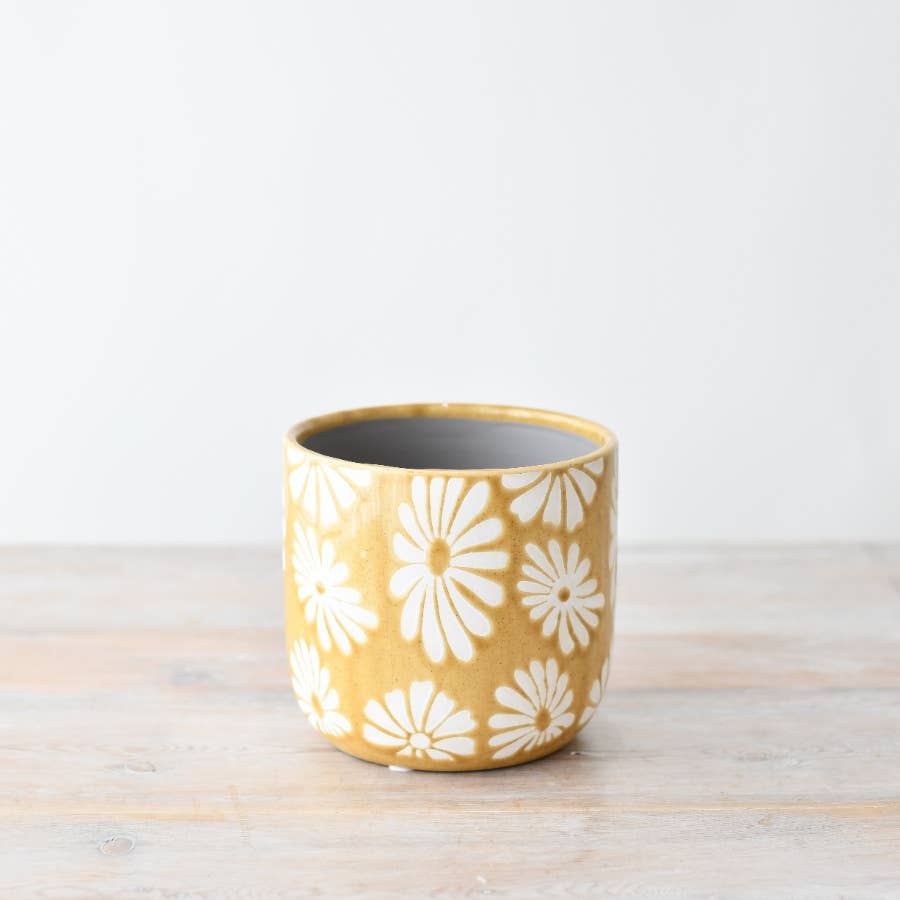 Stoneware Flower Planter, 10.5cm