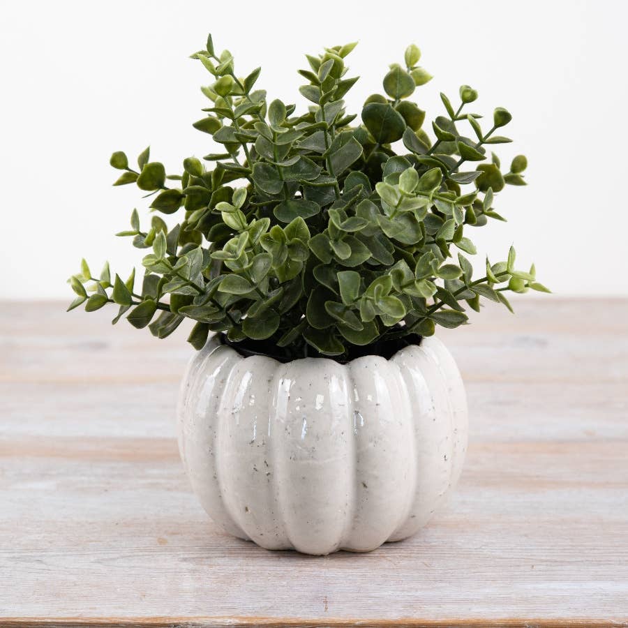 Ceramic Pumpkin Planter, 14cm