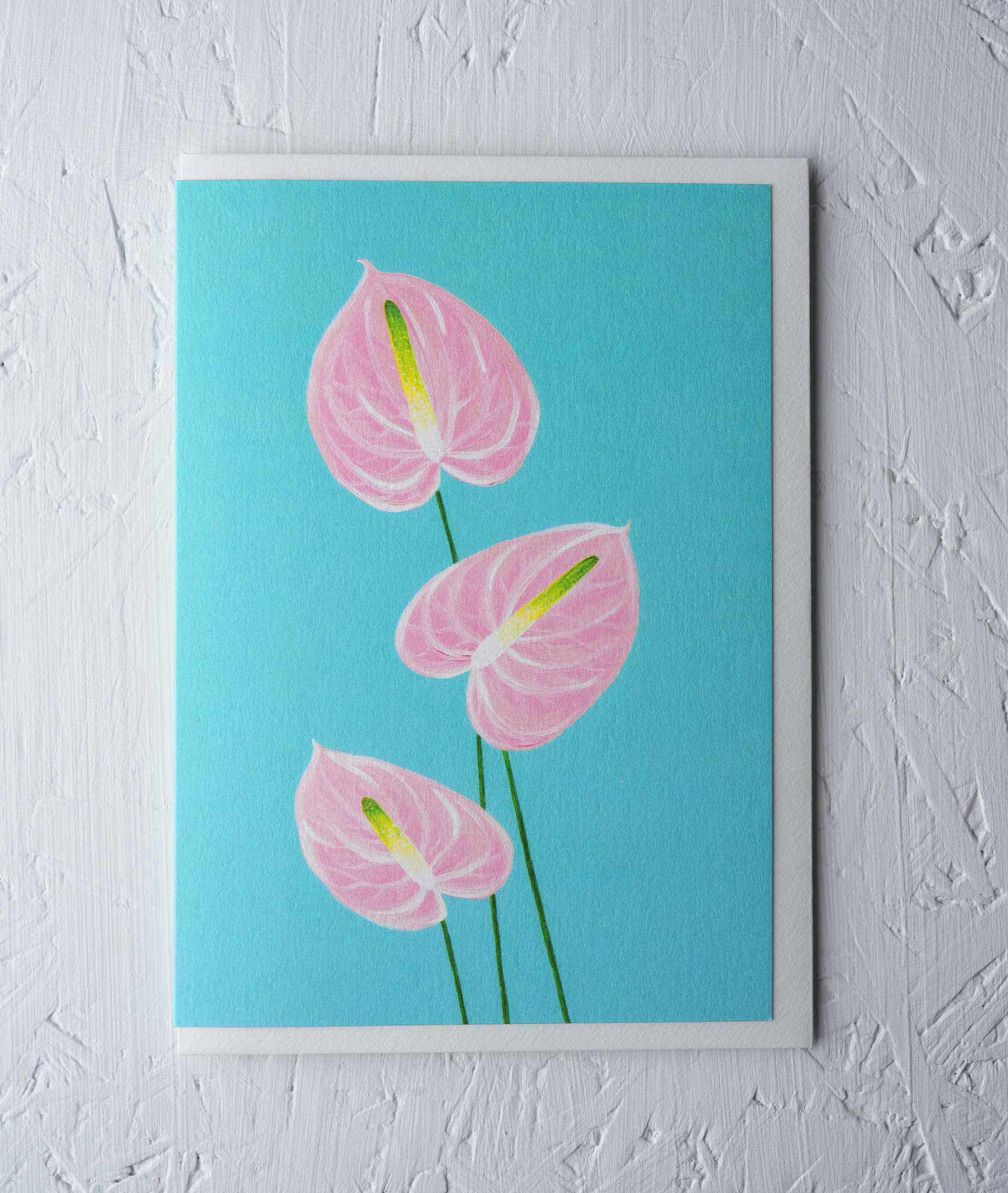 Anthurium Greeting Card