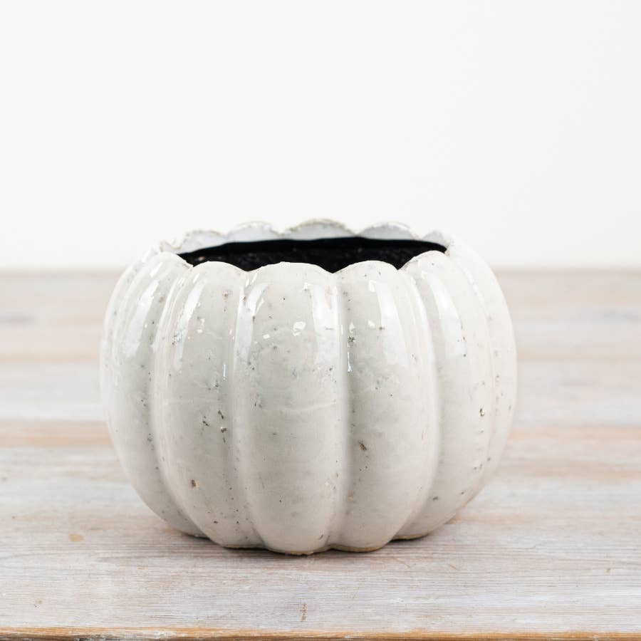 Ceramic Pumpkin Planter, 14cm