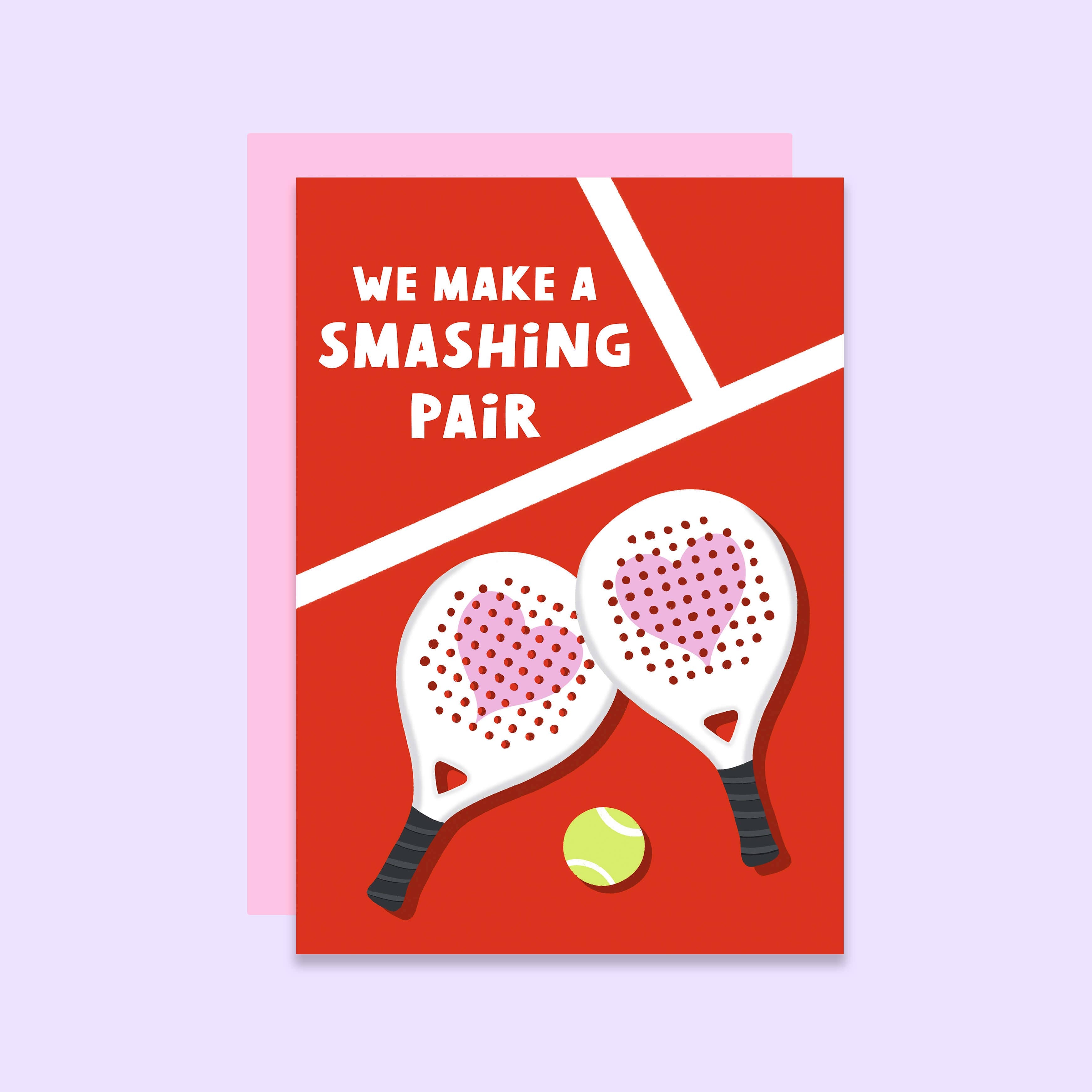 Smashing Pair Padel Love Card | Sports Valentine & Anniversy