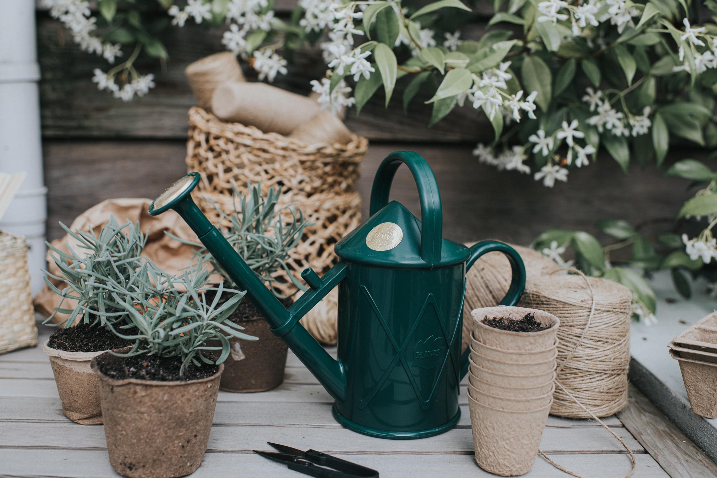 The Bartley Burbler Green - Two Pint Watering Can Haws