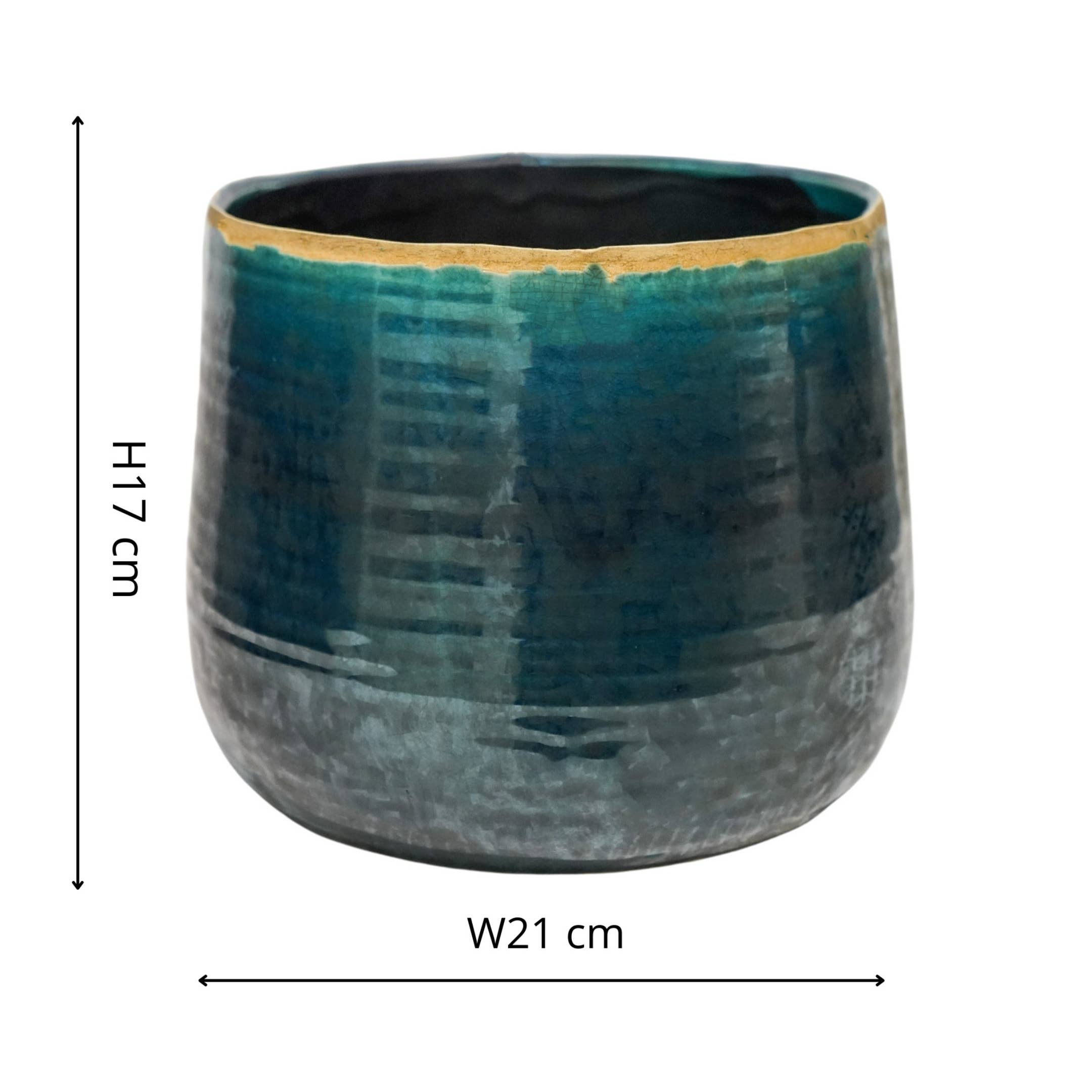 Como Hand Finished Indoor Ceramic Plant Pot D21cm & D26cm