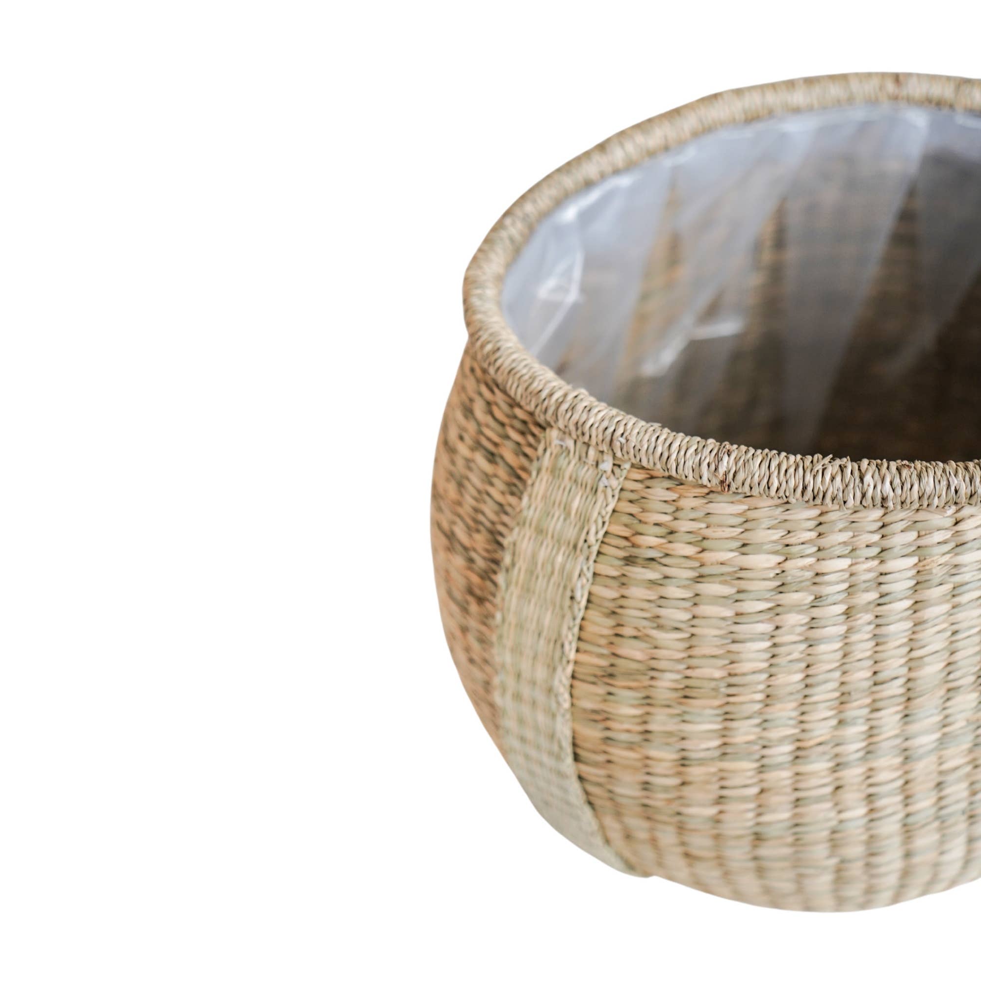 Pando Seagrass Lined Indoor Basket Planter Set of 2