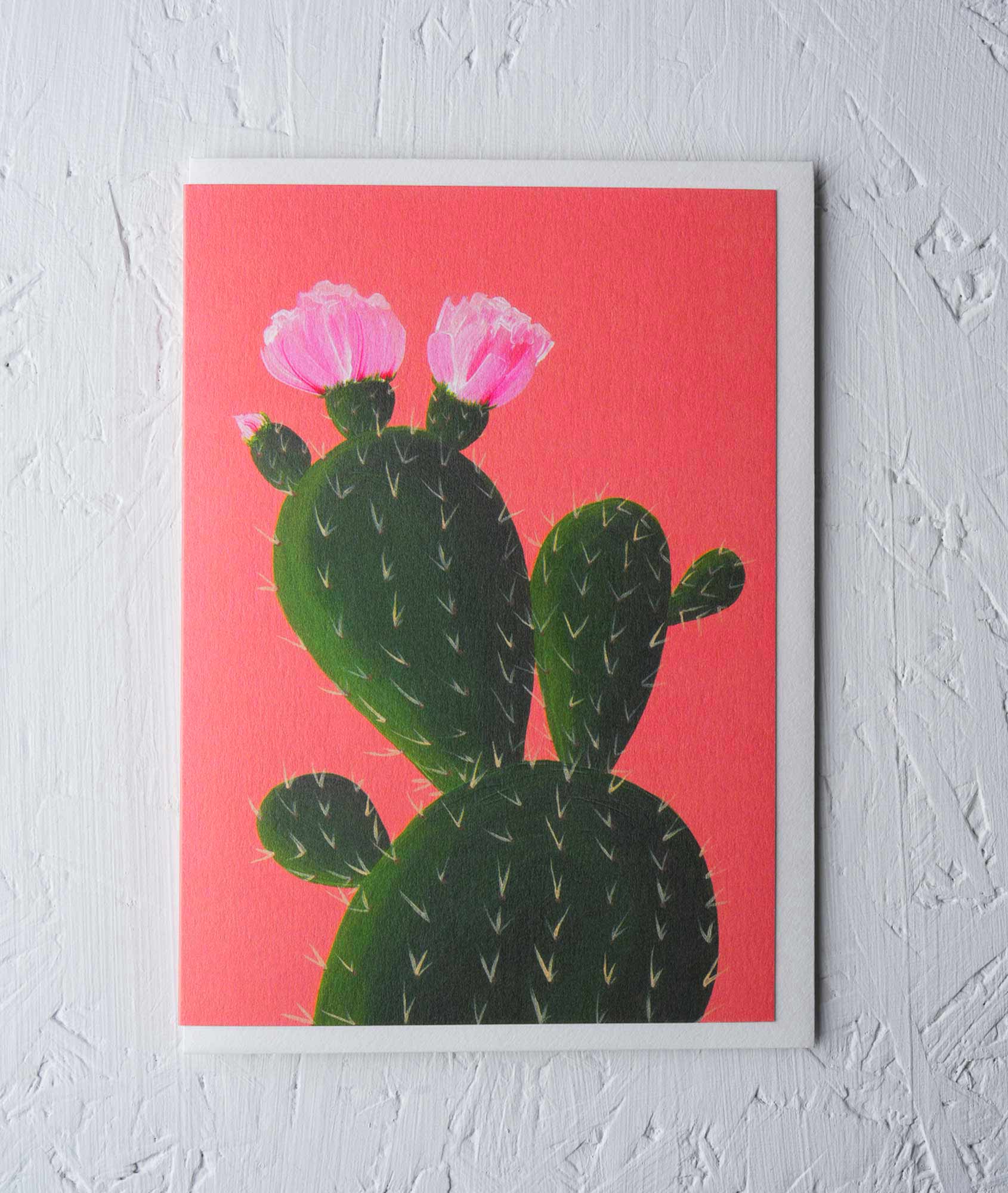Cactus on Orange Greeting Card