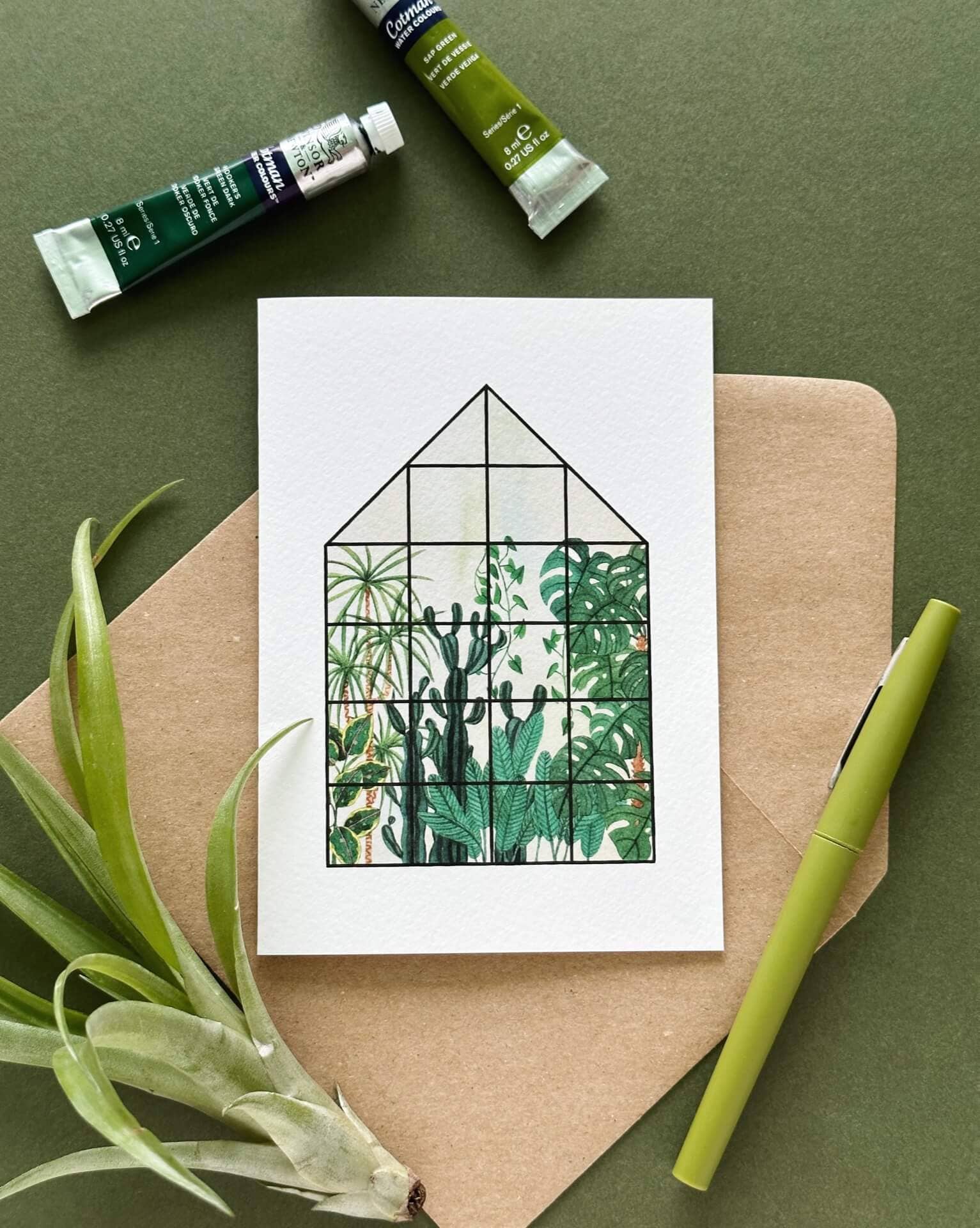 Tropical House Card