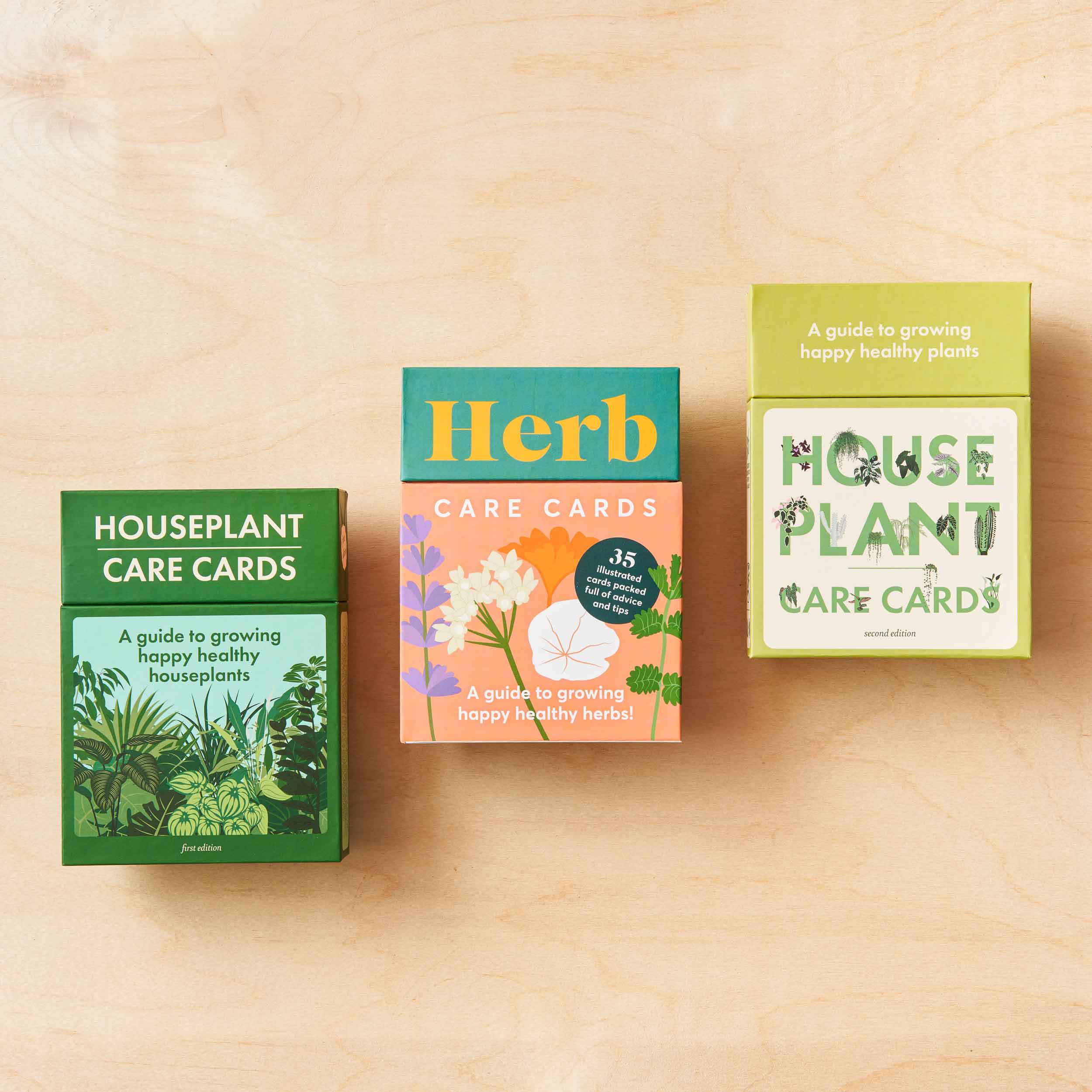 Houseplant Care Cards - Botanical Tips & Advice