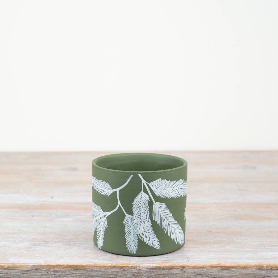 Green Leaf Plant Pot, 11.8cm