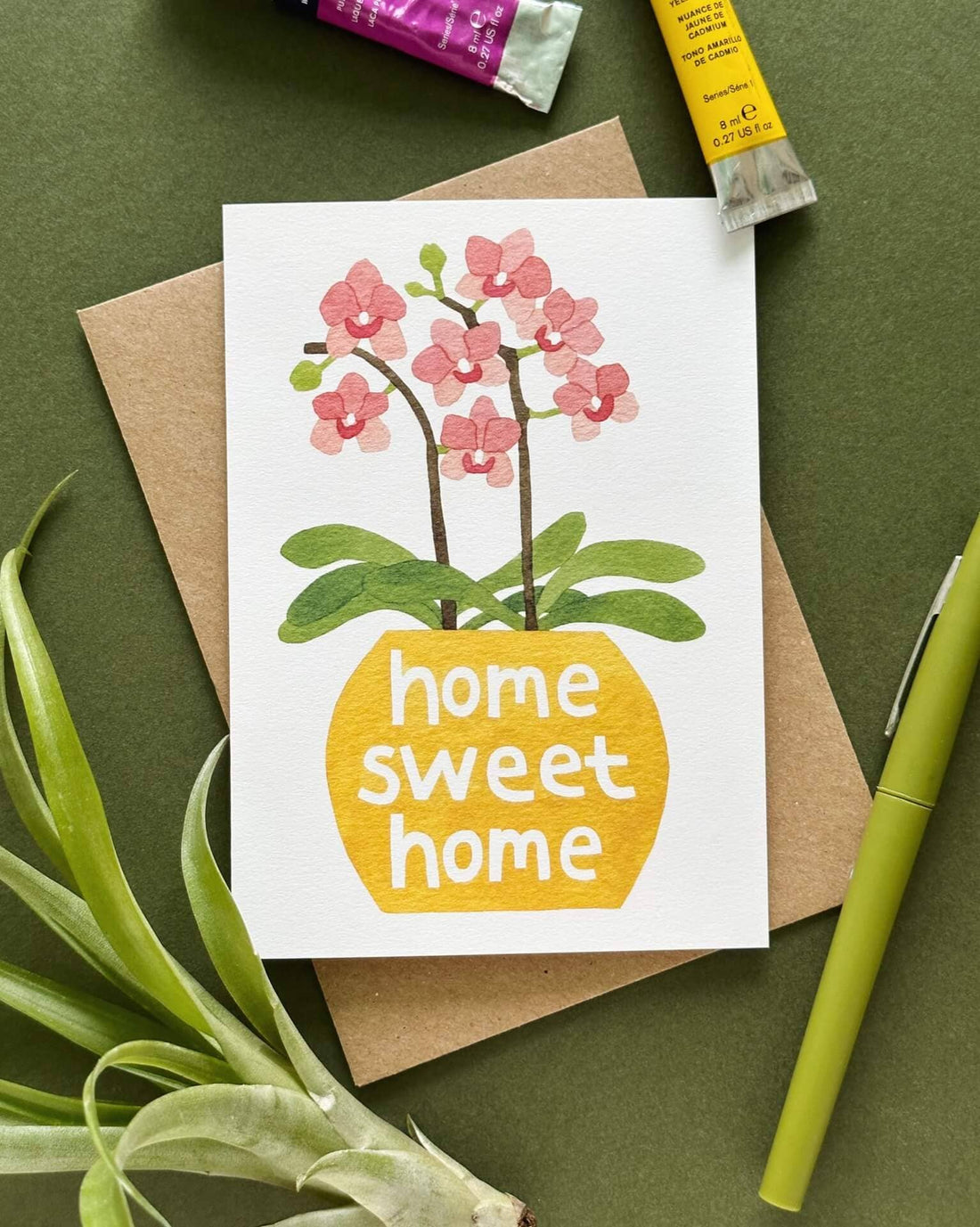 Home Sweet Home Orchid Card