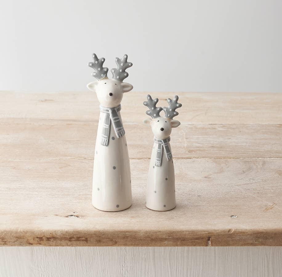 Grey Dotty Reindeer, 11.5cm