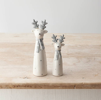 Grey Dotty Reindeer, 11.5cm