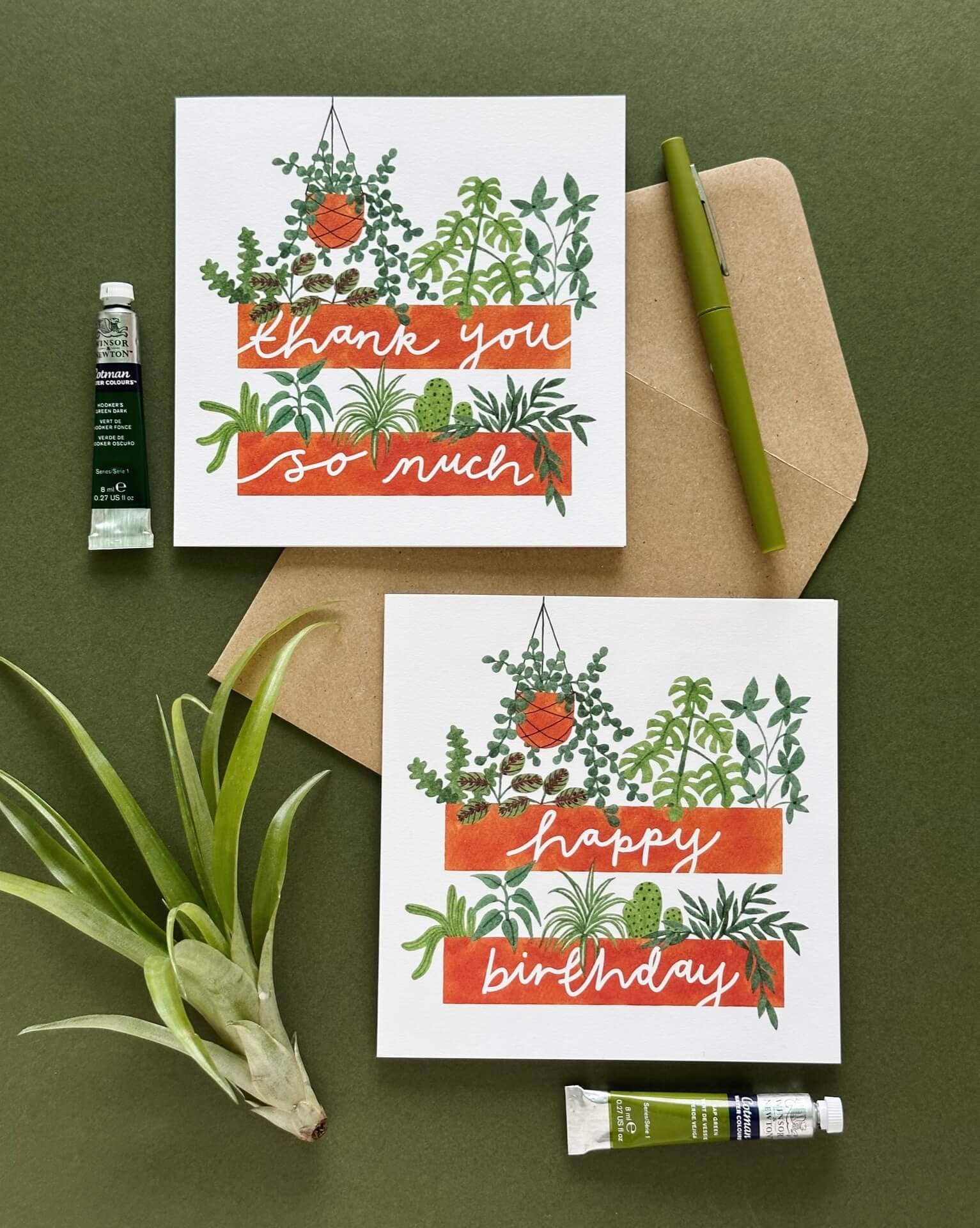 Indoor Plants Thank You Card
