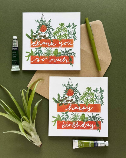 Indoor Plants Thank You Card