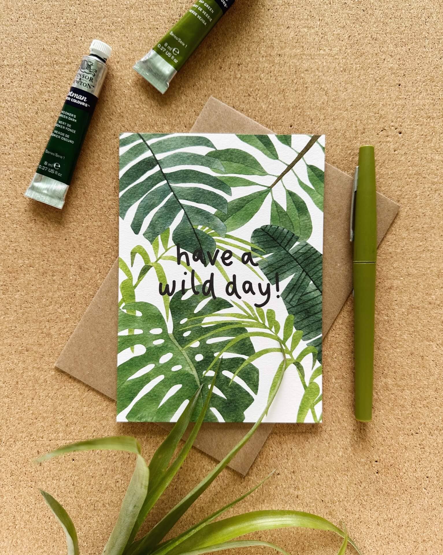 Wild Day Tropical Plants Card