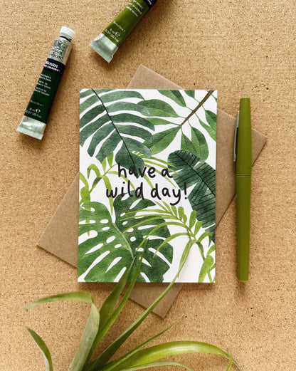 Wild Day Tropical Plants Card