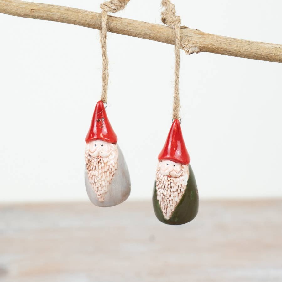 Rustic Santa Hanging Deco, 7cm