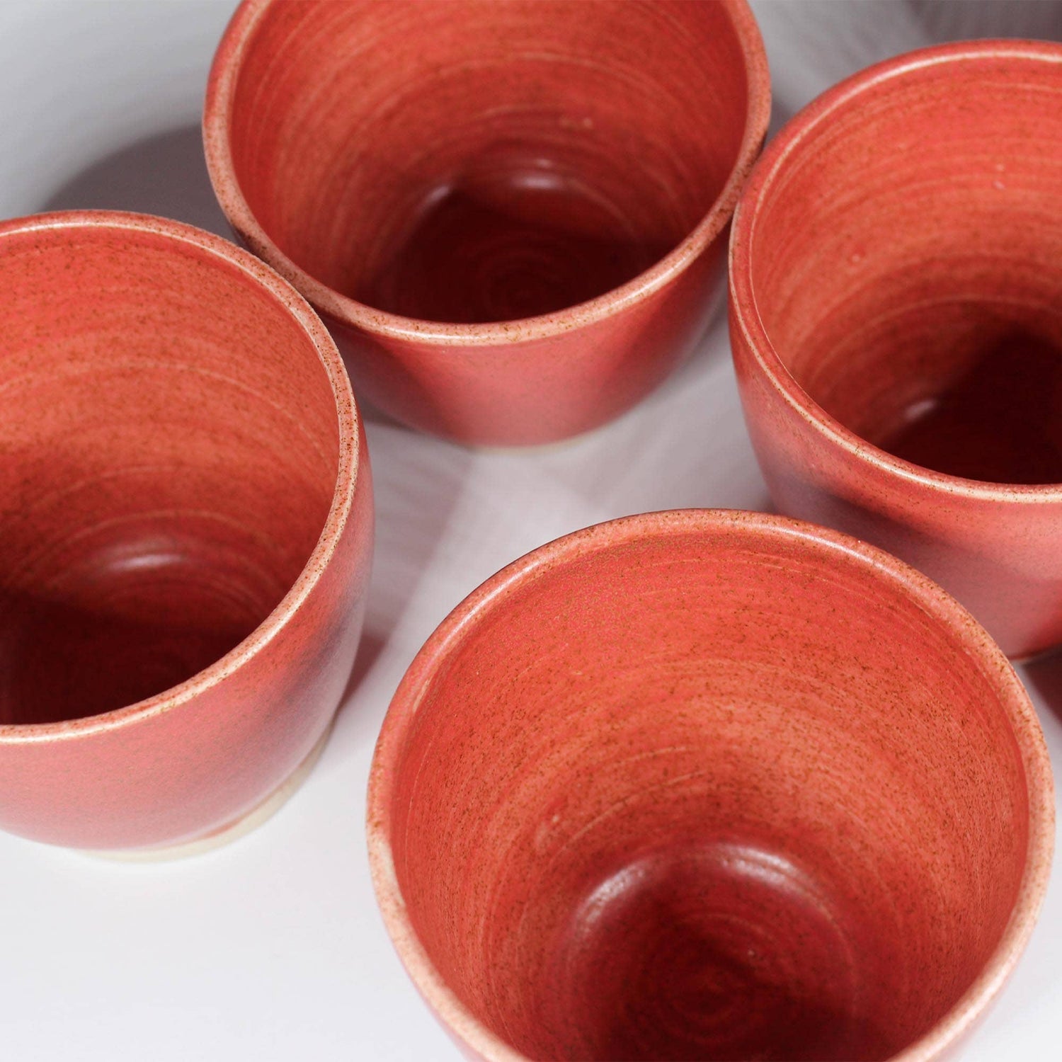 Mini Cherry Red Handmade Ceramic Plant Pot