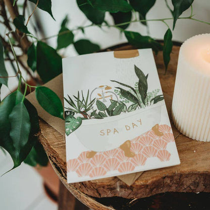 Spa Day Houseplant Roll Top Bath Relaxation Everyday Card