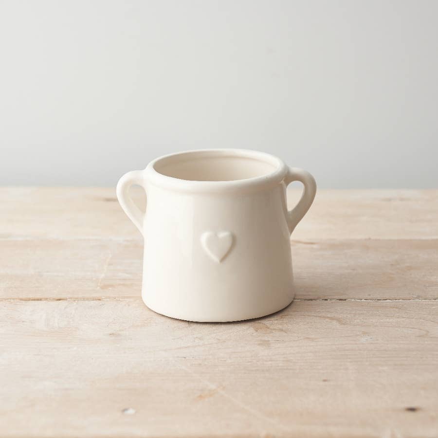 Ceramic Heart Planter, 9.5cm