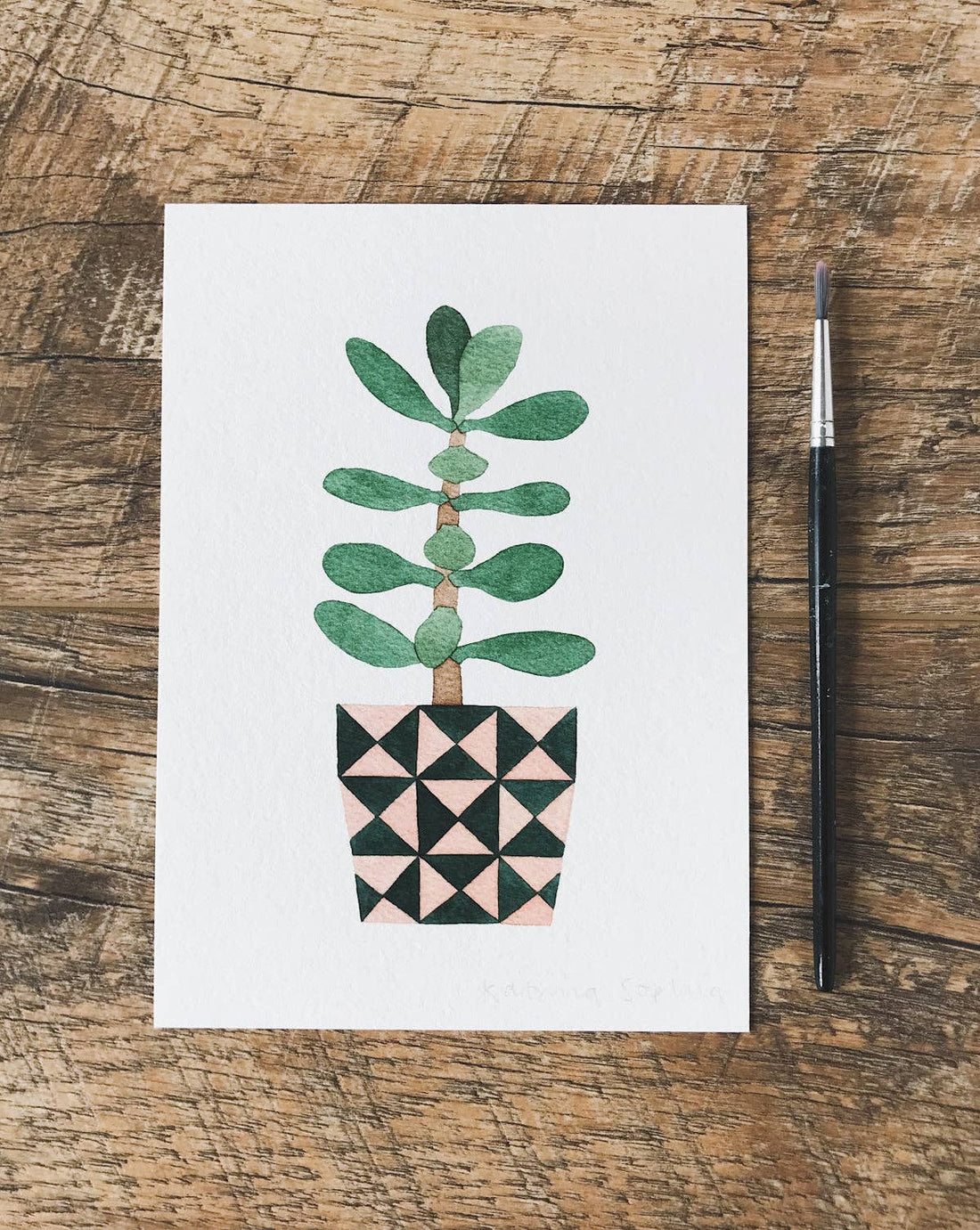 Jade Plant A5 Print