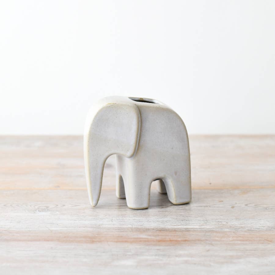 Elephant Vase Porcelain, 13cm