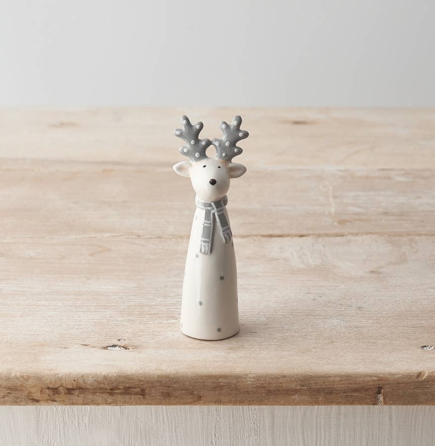 Grey Dotty Reindeer, 11.5cm