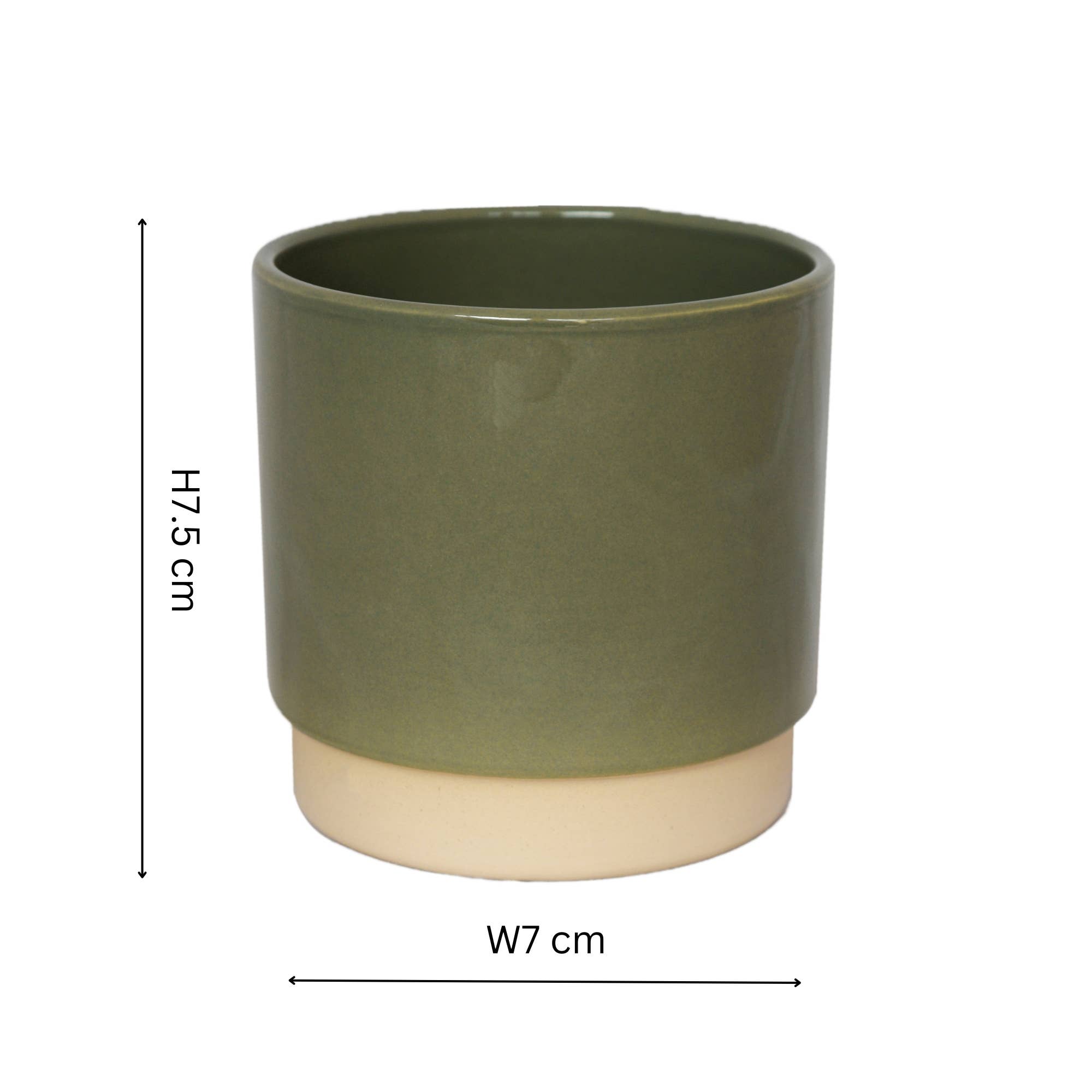 5cm plant pots Enos Ceramic Indoor Cacti Plant Pot H7.5cm D7cm – BotanicYork