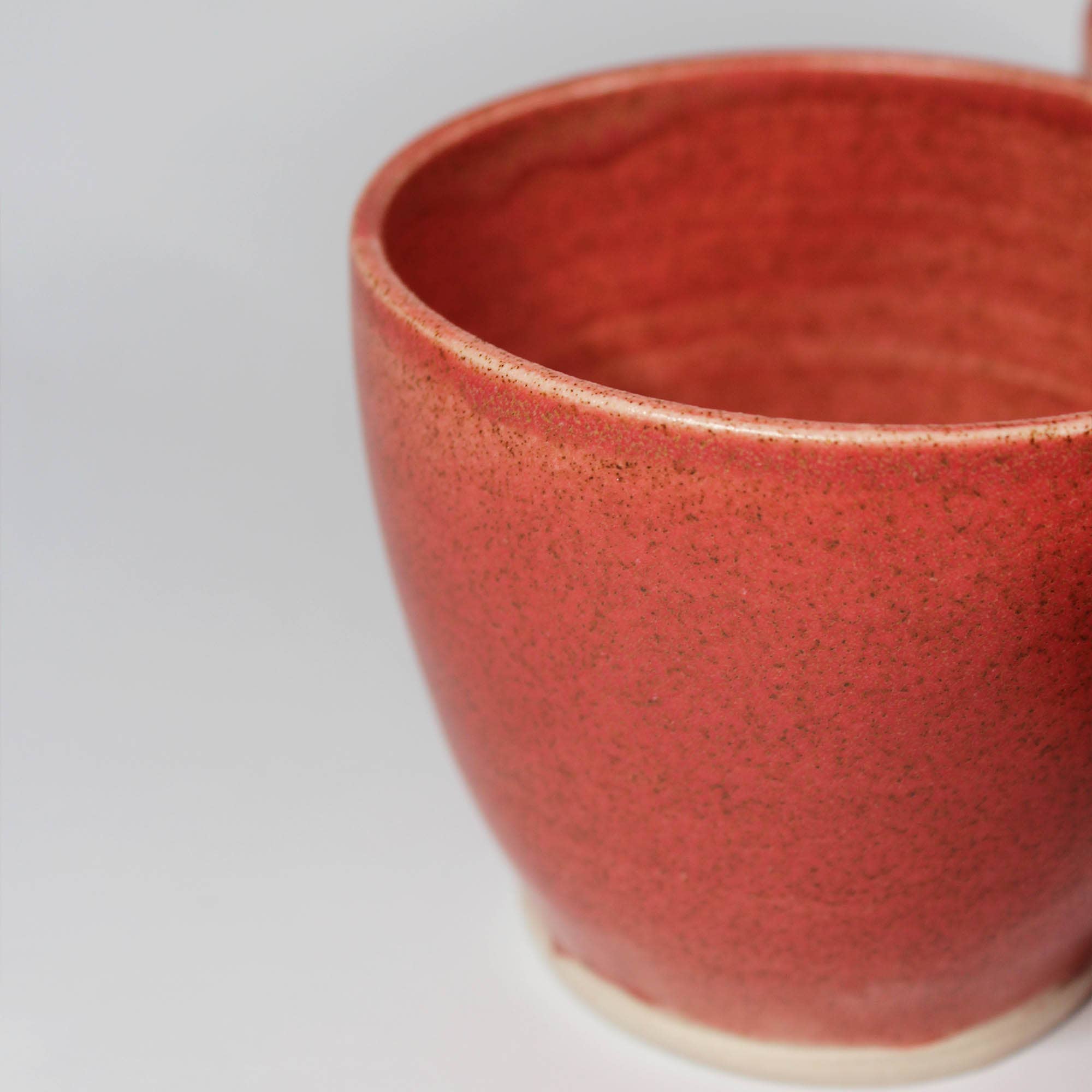 Mini Cherry Red Handmade Ceramic Plant Pot