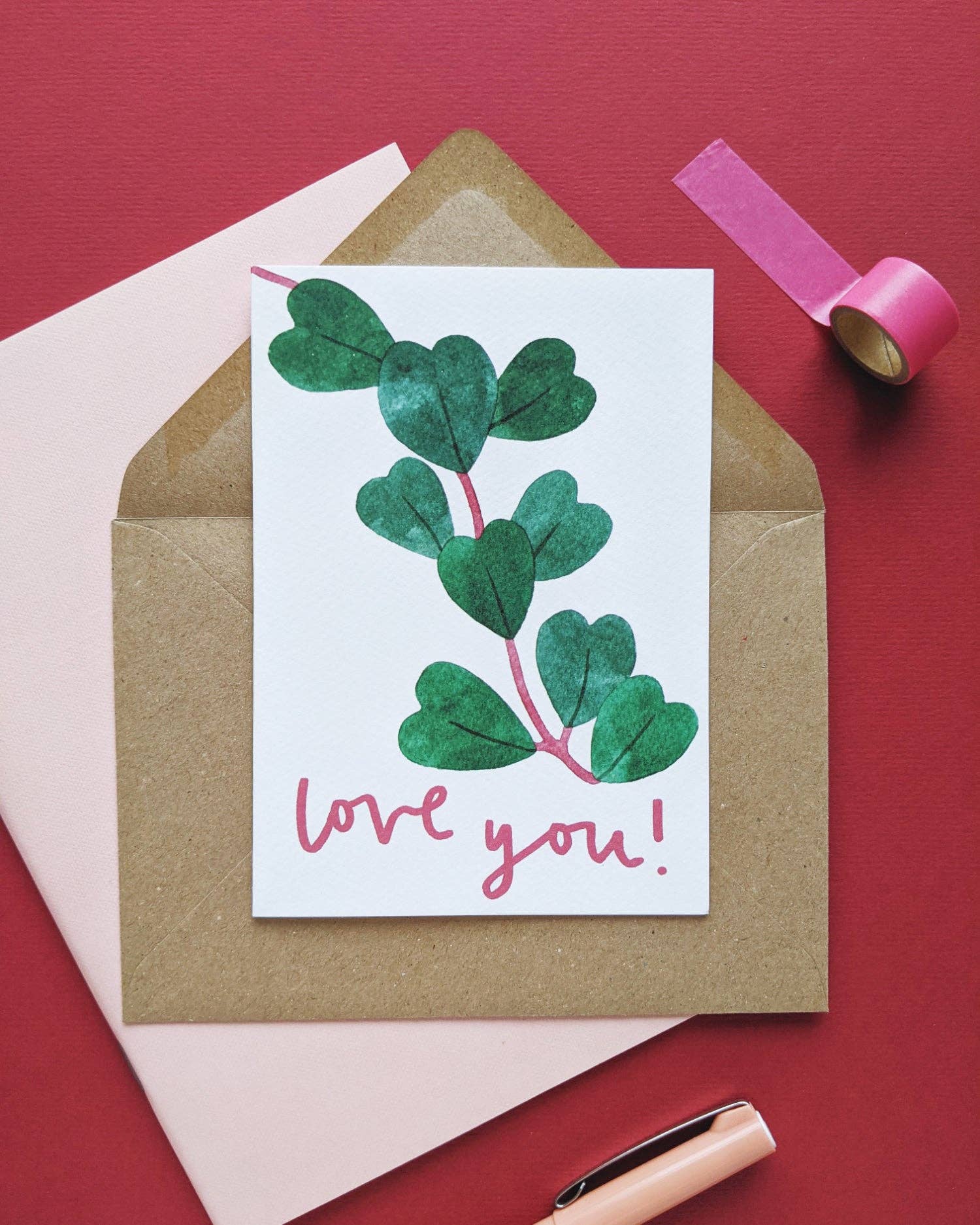 Love You Sweetheart Plant Card