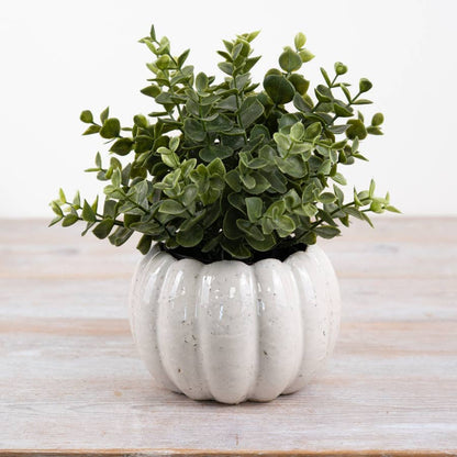 Ceramic Pumpkin Planter, 14cm