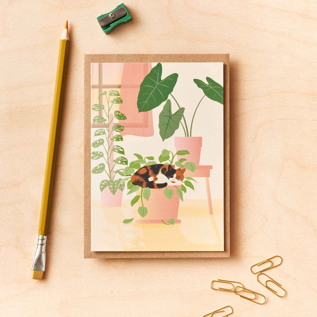 Calico Cat - greeting card