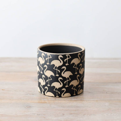 Stoneware Flamingo Planter, 14cm