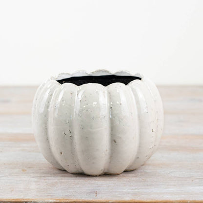 Ceramic Pumpkin Planter, 14cm