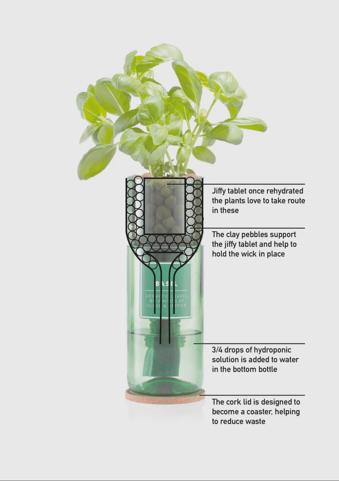 Hydro Herb Grow Kit - Eco-Friendly / Biodegradable