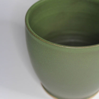 Mini Moss Green Handmade Ceramic Plant Pot