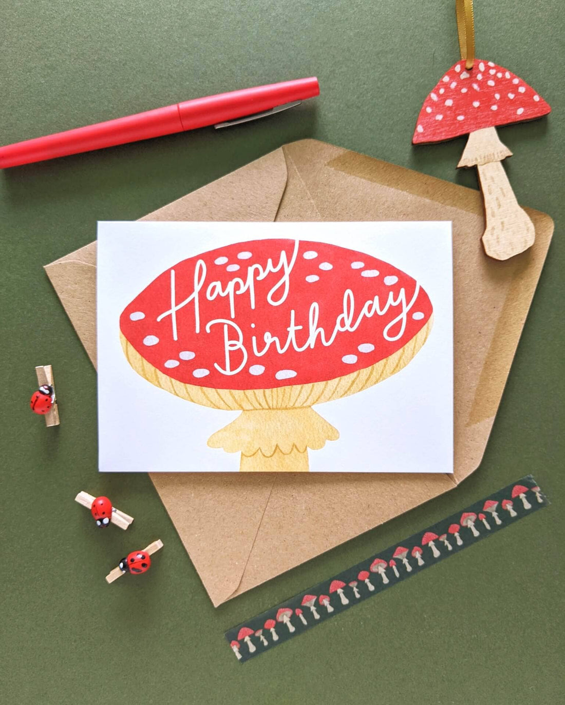 Happy Birthday Toadstool Card