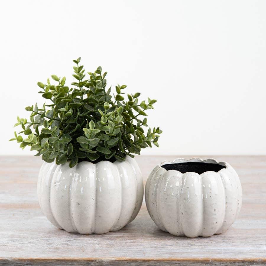 Ceramic Pumpkin Planter, 14cm