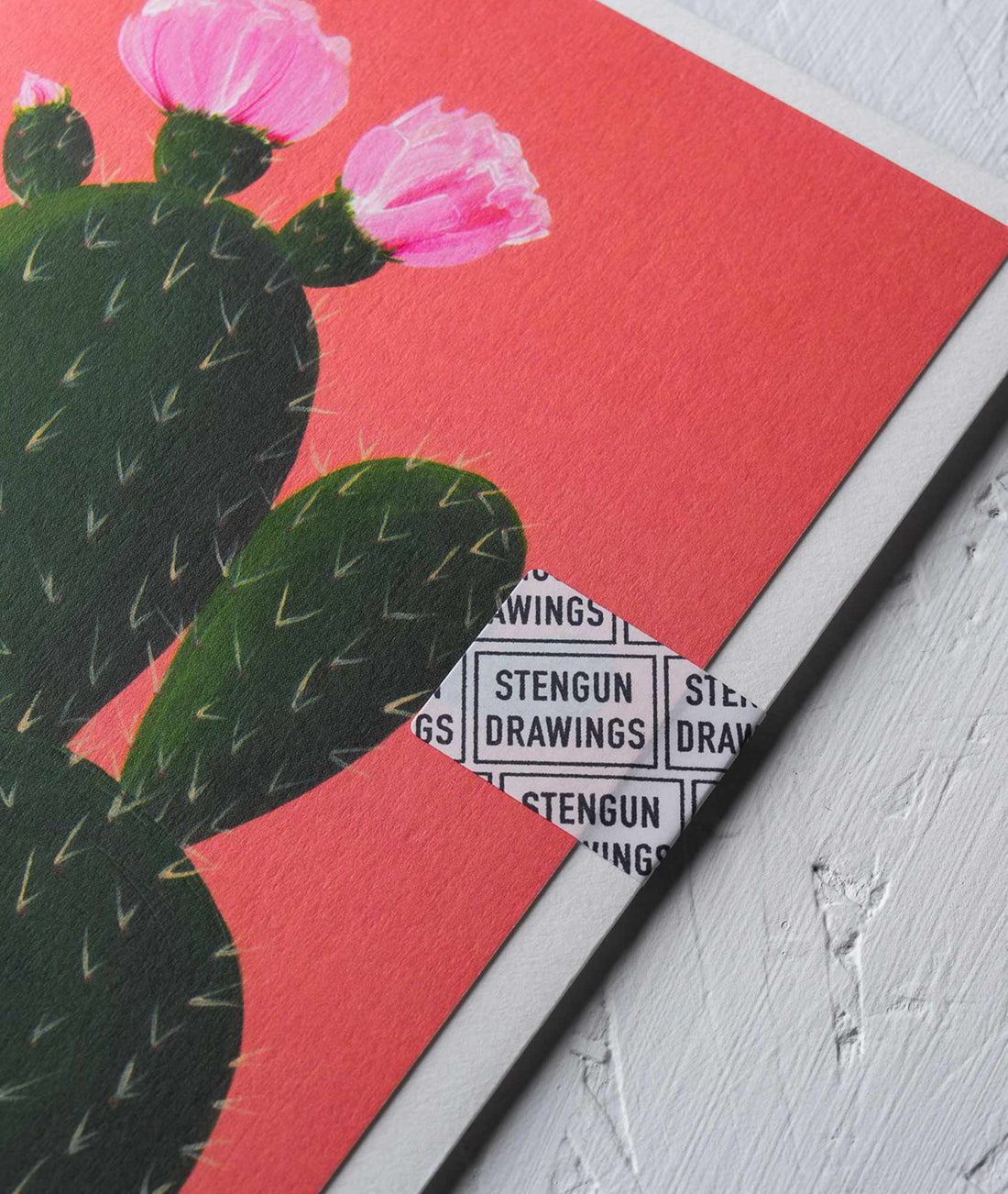 Cactus on Orange Greeting Card