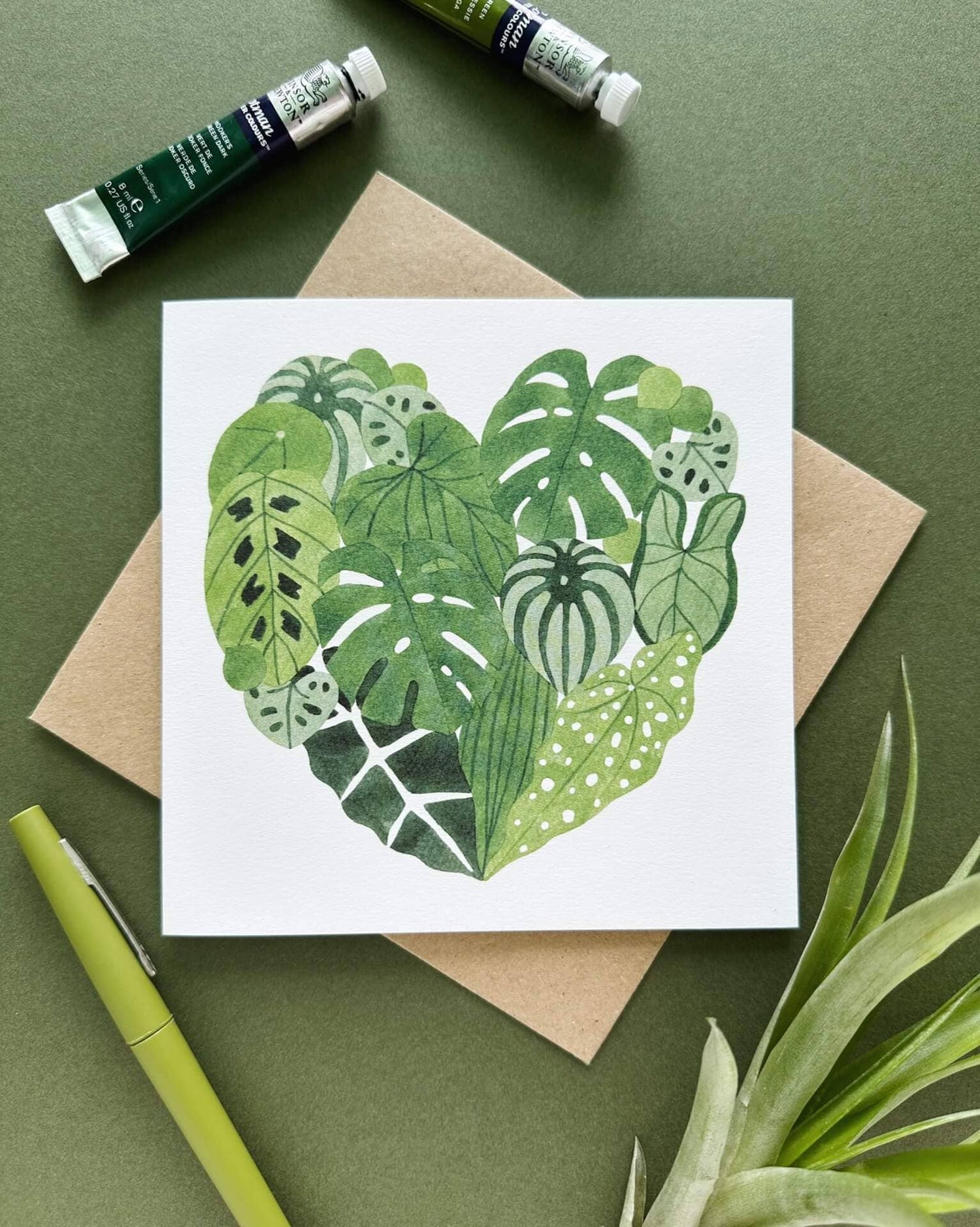 Houseplant Heart Card