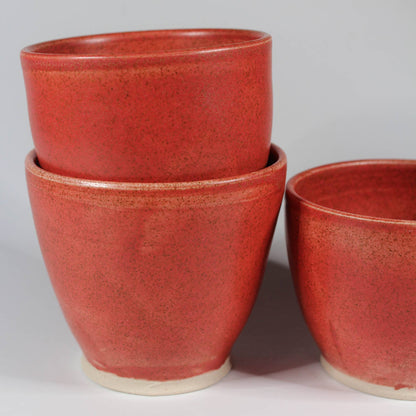 Mini Cherry Red Handmade Ceramic Plant Pot