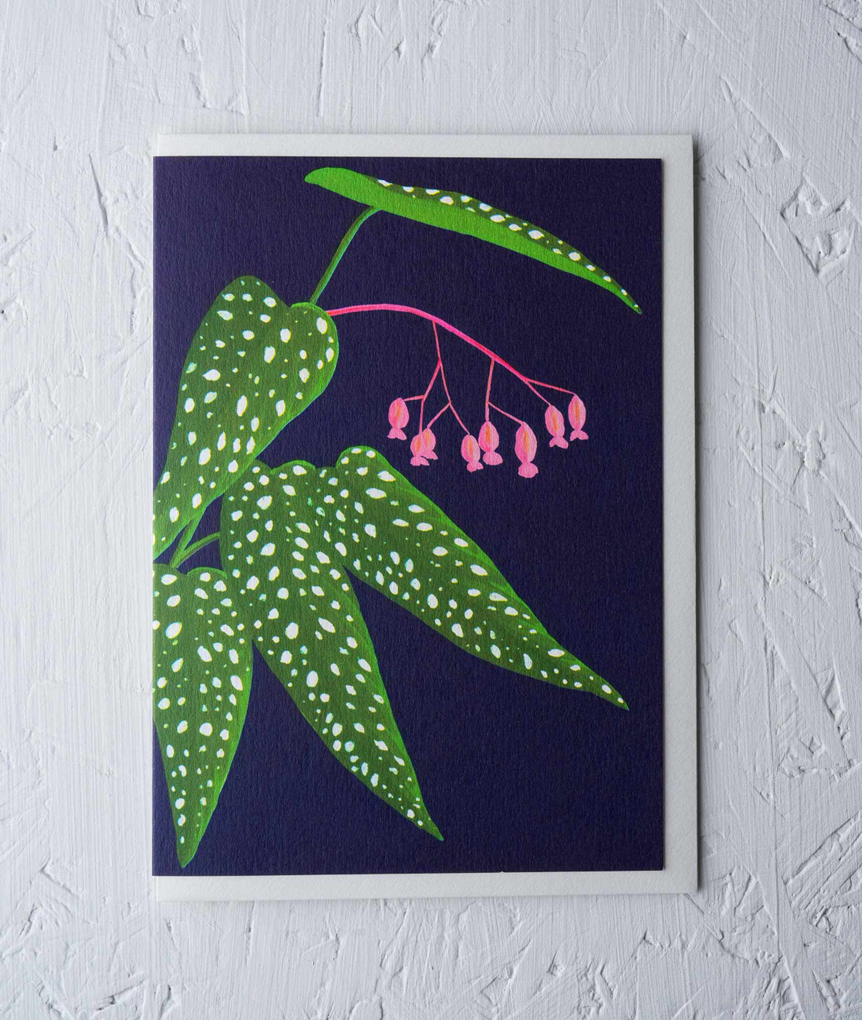 Begonia Greeting Card