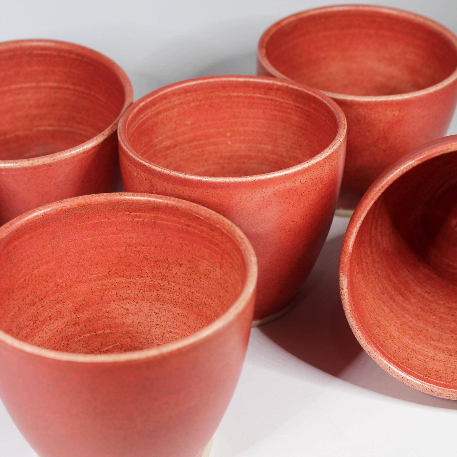 Mini Cherry Red Handmade Ceramic Plant Pot