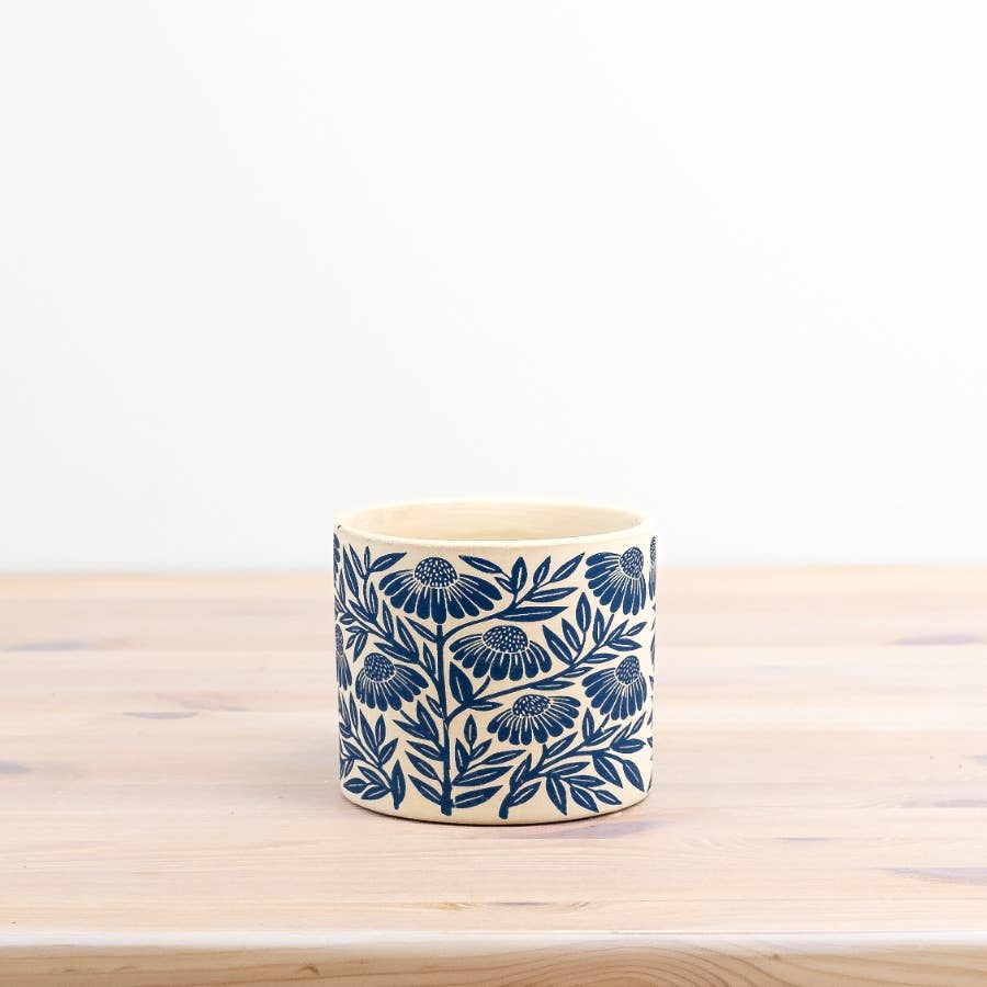 Small Flower Design Planter, 10.5cm