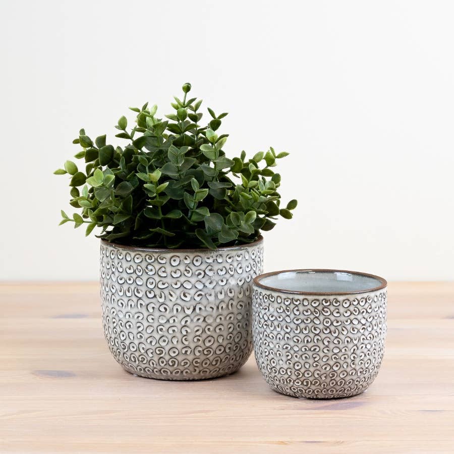 Patterned Flower Planter, 14cm