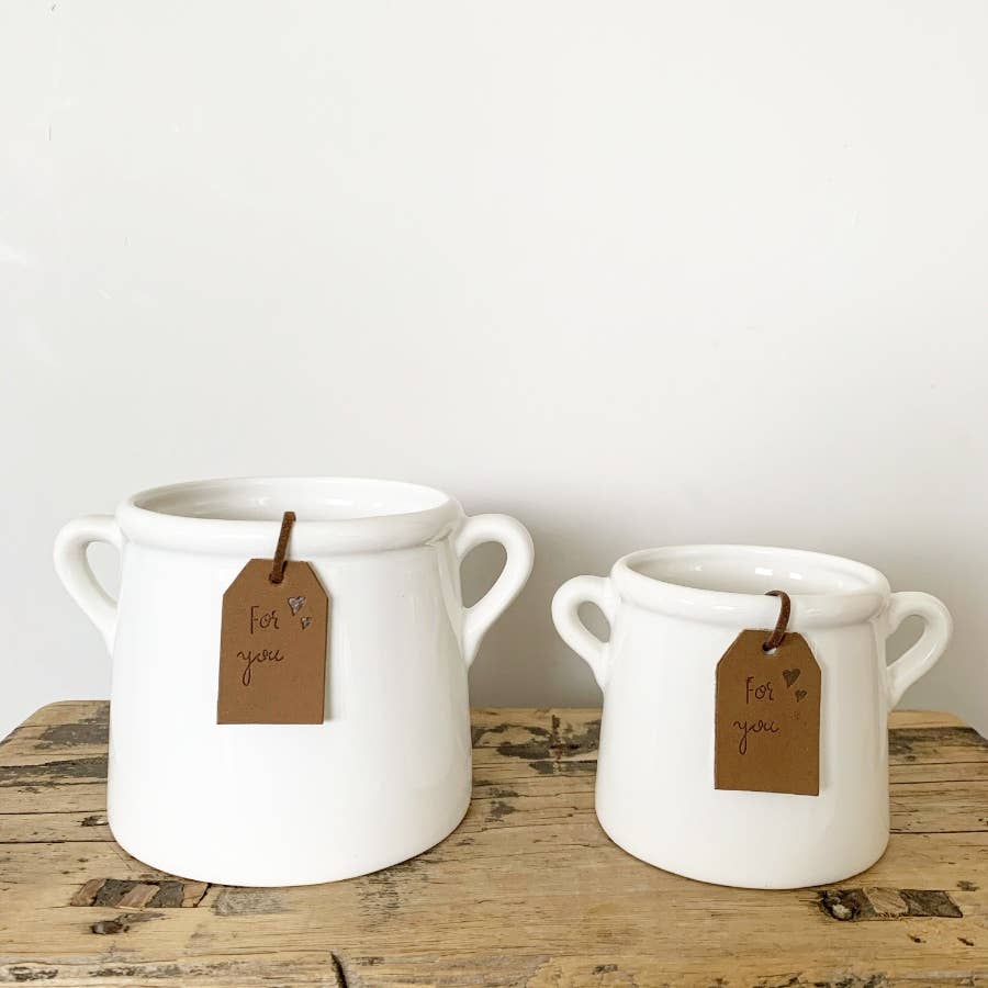 For You White Pot, 13cm